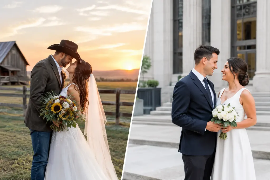 Ranch Wedding vs Courthouse - Which Fits You?