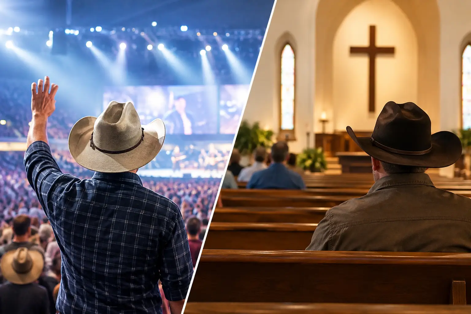 Arena Worship Versus Church Sanctuary for Cowboys